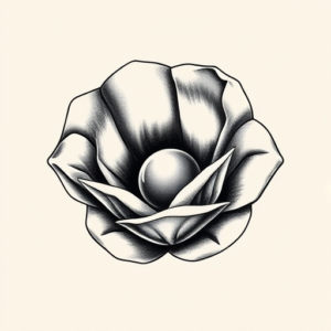 Black & Grey Ink Pearl Tattoo