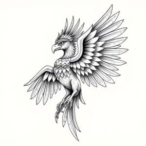 Black & Grey Ink Quetzalcoatl Tattoo