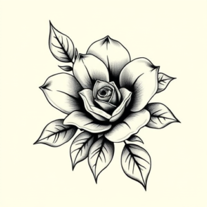 Black & Grey Ink Sampaguita Tattoo