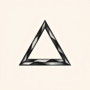 Black & Grey Ink Triangle Tattoo