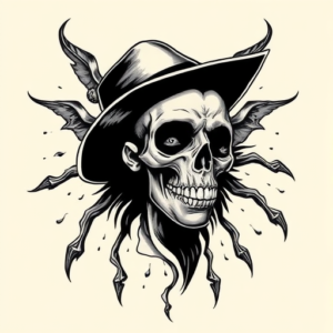 Black & Grey Ink Voodoo Tattoo