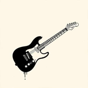 Black Guitar Tattoo