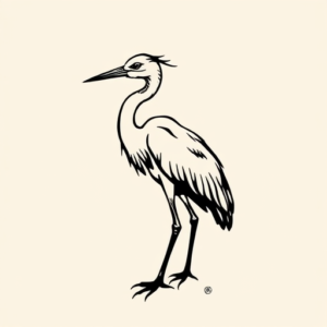 Black Heron Tattoo