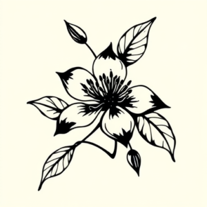 Black Honeysuckle Tattoo