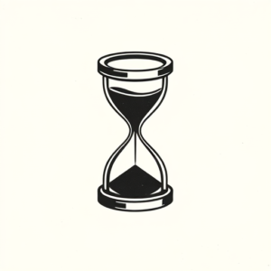 Black Hourglass Tattoo