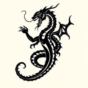 Black Hydra Tattoo