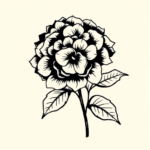 Black Hydrangea Tattoo