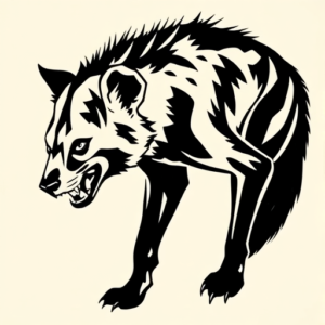 Black Hyena Tattoo