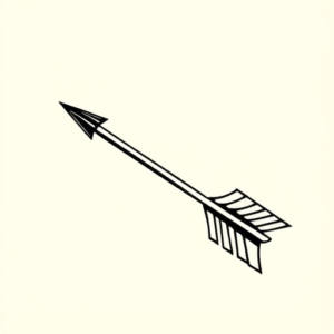 Black Ink Arrow Tattoo