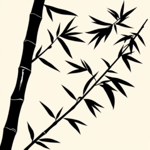 Black Ink Bamboo Tattoo