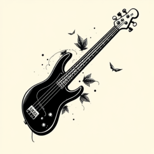 Black Ink Bass Tattoo