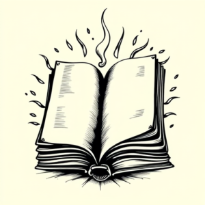 Black Ink Book Tattoo