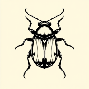 Black Ink Bug Tattoo