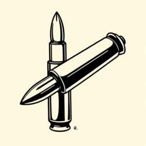 Black Ink Bullet Tattoo