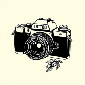Black Ink Camera Tattoo