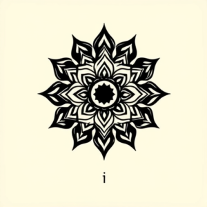 Black Ink Chakra Tattoo