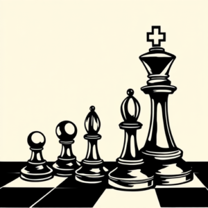 Black Ink Chess Tattoo