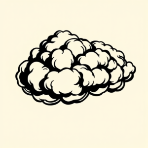 Black Ink Cloud Tattoo