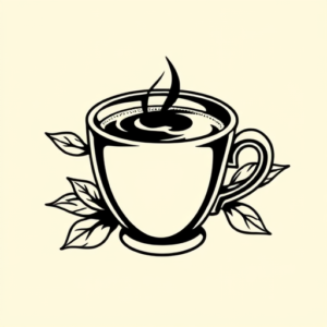 Black Ink Coffee Tattoo