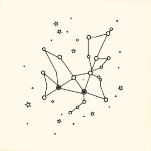 Black Ink Constellation Tattoo