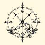 Black Ink Coordinates Tattoo