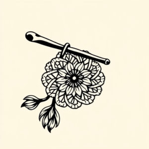 Black Ink Crochet Tattoo