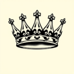 Black Ink Crown Tattoo