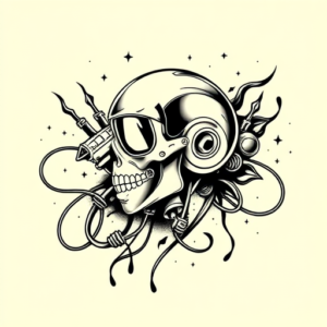 Black Ink Cyber Tattoo
