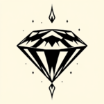 Black Ink Diamond Tattoo