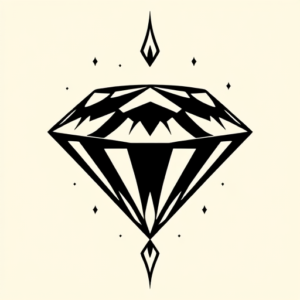 Black Ink Diamond Tattoo