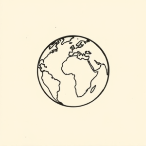 Black Ink Earth Tattoo