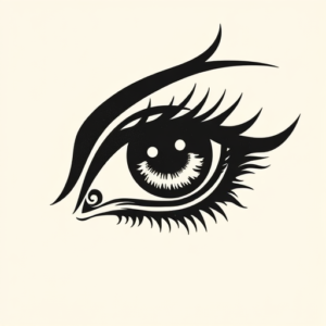 Black Ink Eye Tattoo