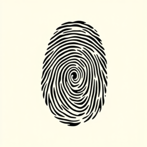 Black Ink Fingerprint Tattoo