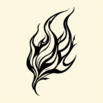 Black Ink Flame Tattoo