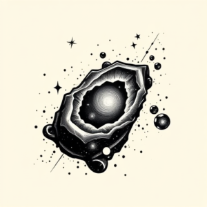 Black Ink Galaxy Tattoo