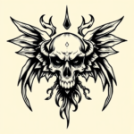 Black Ink Hades Tattoo