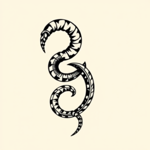 Black Ink Helix Tattoo