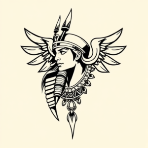 Black Ink Horus Tattoo