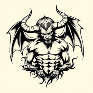 Black Ink Incubus Tattoo