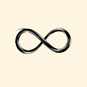 Black Ink Infinity Tattoo