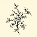 Black Ink Ivy Tattoo