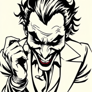 Black Ink Joker Tattoo