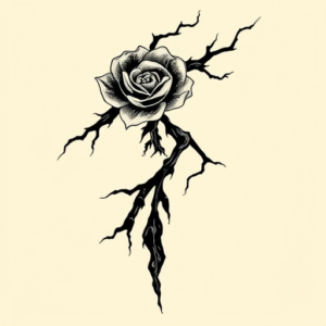 Black Ink Kintsugi Tattoo