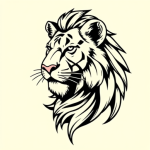 Black Ink Leo Tattoo