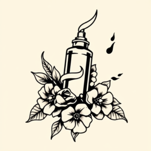 Black Ink Lighter Tattoo