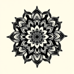 Black Ink Mandala Tattoo