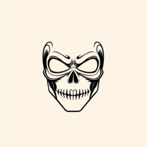 Black Ink Mask Tattoo