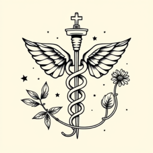 Black Ink Medical Tattoo