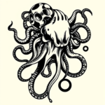 Black Ink Medusa Tattoo