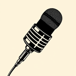 Black Ink Microphone Tattoo